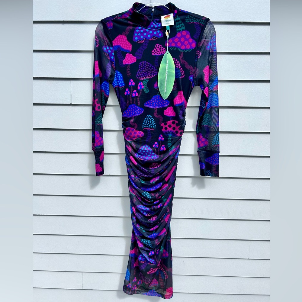 FARM Rio - Neon Mushrooms Tulle Dress - size S